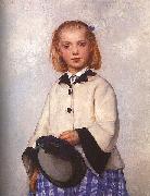 Albert Anker The Artists daughter Loise oil painting on canvas